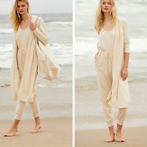 Free People Beach Bi Coastal Cream Cardigan Small nwt